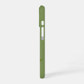 ヴィンテージのエンドウのさや柄 iPhone 16ケース (左側面)