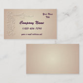 ヴィンテージのエンボスのバラおよび鳥 名刺 (正面/裏面)