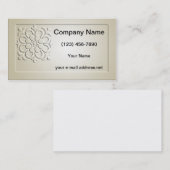 ヴィンテージのエンボスの花柄の曼荼羅 名刺 (正面/裏面)