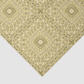 ヴィンテージのエンボスの金属金ゴールドホイルの花柄 薄葉紙 (詳細)