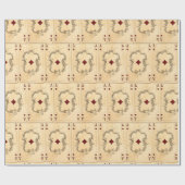 ヴィンテージのエースのダイヤモンドのトランプのコラージュ ラッピングペーパー (フラット)