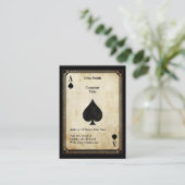 ヴィンテージのエーススペード 名刺 (スタンド正面)