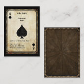 ヴィンテージのエーススペード 名刺 (正面/裏面)