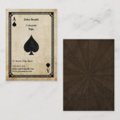 ヴィンテージのエーススペード 名刺 (正面/裏面)