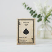 ヴィンテージのエーススペード 名刺 (スタンド正面)