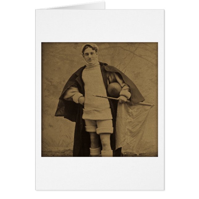 ヴィンテージのエールフットボール選手の1880年代Stereoview (正面)