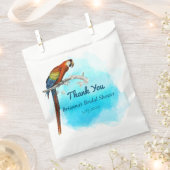 ヴィンテージのオウムのウェディングシャワーのお礼 フェイバーバッグ (クリップ留めされた状態)