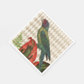 ヴィンテージのオウム スタンダードランチョンナプキン (角)