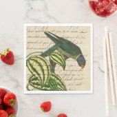 ヴィンテージのオウム スタンダードランチョンナプキン (インサイチュ)