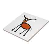 ヴィンテージのオオシカの岩石彫刻 タイル (側面)