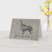 ヴィンテージのオカピ カード (黄色い花)