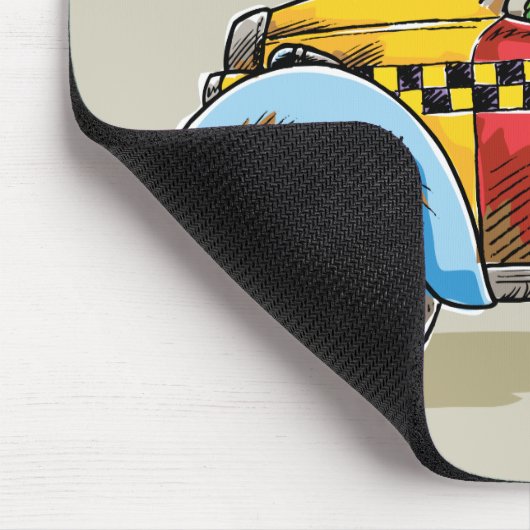 ヴィンテージのオスカーのタクシーサービス マウスパッド (コーナー)