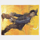 ヴィンテージのオズの魔法使いのかかし フリースブランケット (正面(横))