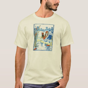 ヴィンテージのオズの魔法使いのイラストレーション-池 Tシャツ