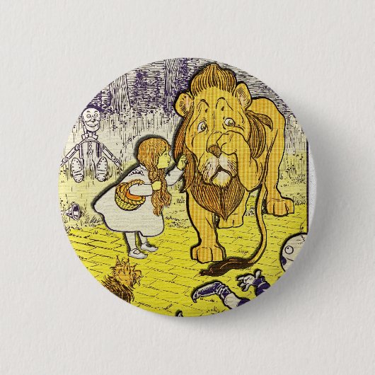 ヴィンテージのオズの魔法使いの第1版プリント 缶バッジ (正面)