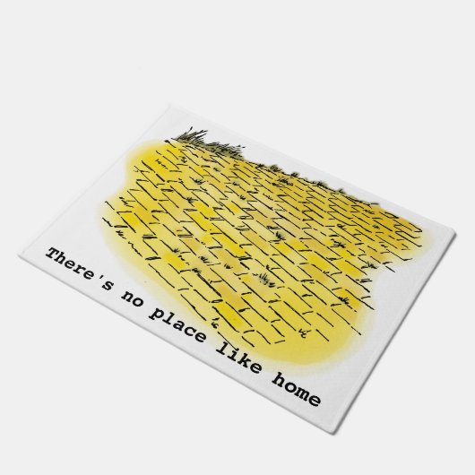 ヴィンテージのオズの魔法使いのDenslow著黄色い煉瓦道 ドアマット (アングル)