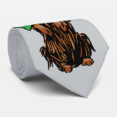 ヴィンテージのオズトト犬と緑の弓 ネクタイ (ロール)