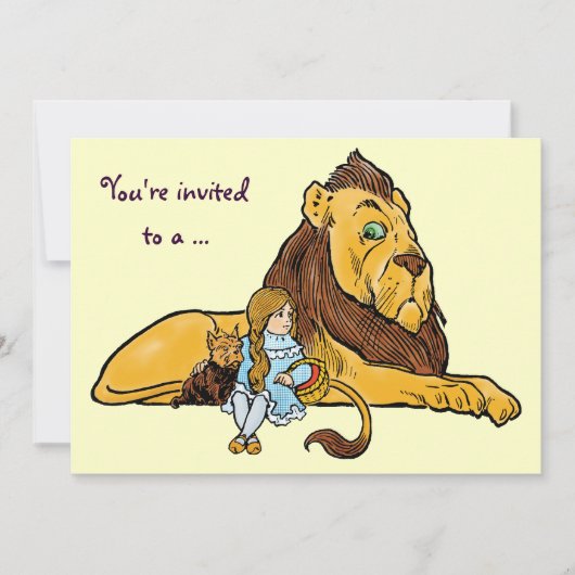 ヴィンテージのオズ誕生日パーティーの招待 招待状 (正面)