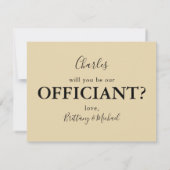 ヴィンテージのオフィシエント | 結婚指輪 私たちを結婚させてください 招待状 (裏面)