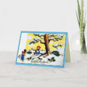 ヴィンテージのオランダの明けましておめでとうのかわいい子供 シーズンカード (正面)