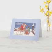 ヴィンテージのオランダの聖者のニコラスの挨拶状 カード (黄色い花)