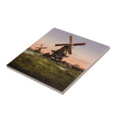 ヴィンテージのオランダの風車のセラミックタイル タイル (側面)