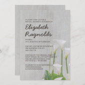 ヴィンテージのオランダカイウのユリのブライダルシャワー招待状 招待状 (正面/裏面)
