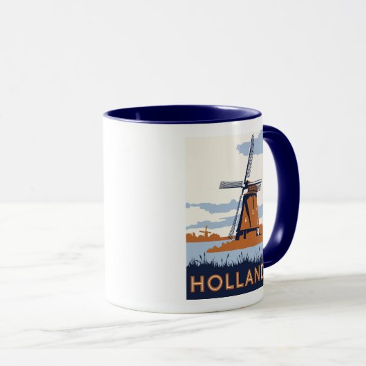 ヴィンテージのオランダポスター マグカップ (正面右)