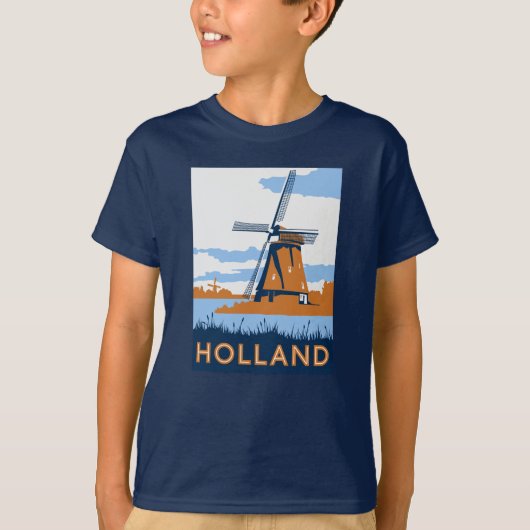 ヴィンテージのオランダポスター Tシャツ (正面)