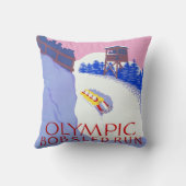 ヴィンテージのオリンピックボブスレーの操業Lake Placid クッション (裏面)