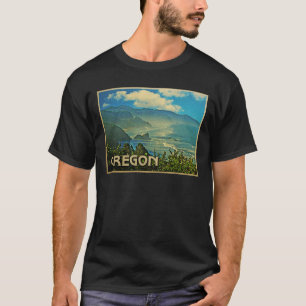 ヴィンテージのオレゴンの海岸線 Tシャツ