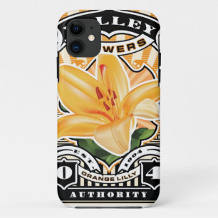 ヴィンテージのオレンジLillyのスタンプの芸術 iPhone 11 ケース