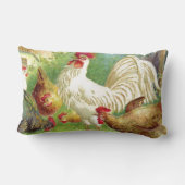 ヴィンテージのオンドリおよび鶏 ランバークッション (裏面)