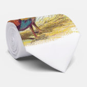 ヴィンテージのオンドリのプリント ネクタイ (ロール)