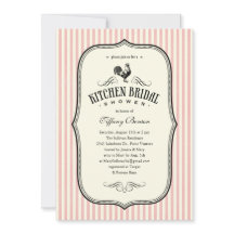 ヴィンテージのオンドリの台所シャワーの招待状