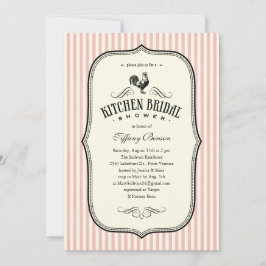 ヴィンテージのオンドリの台所シャワーの招待状 招待状