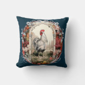 ヴィンテージのオンドリ伝統的ー クッション (正面)