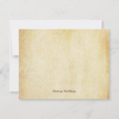 ヴィンテージのオークの木の保存日付の結婚式 セーブザデート (裏面)