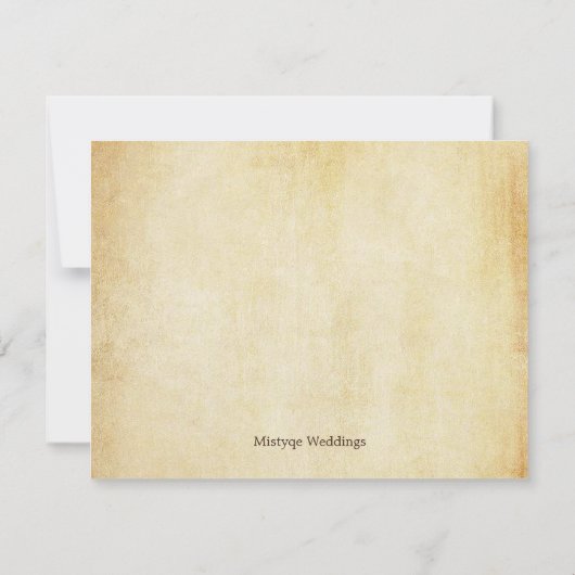 ヴィンテージのオークの木の保存日付の結婚式 セーブザデート (裏面)