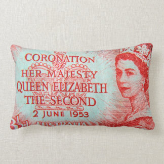 ヴィンテージのオーストラリアのスタンプのプリントの装飾用クッション ランバークッション