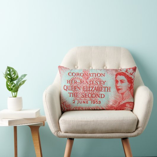 ヴィンテージのオーストラリアのスタンプのプリントの装飾用クッション ランバークッション (椅子)