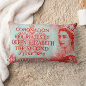 ヴィンテージのオーストラリアのスタンプのプリントの装飾用クッション ランバークッション (ブランケット)