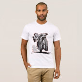 ヴィンテージのオートバイのイメージ Tシャツ (正面フル)