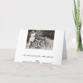 ヴィンテージのオートバイのバースデー・カードv2 カード (裏面)