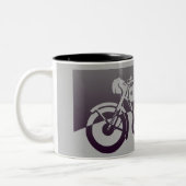 ヴィンテージのオートバイのマグ ツートーンマグカップ (左)