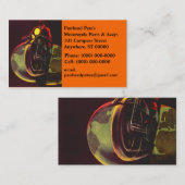 ヴィンテージのオートバイの地球の分裂の名刺 名刺 (正面/裏面)