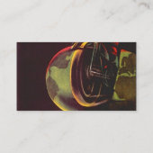 ヴィンテージのオートバイの地球の分裂の名刺 名刺 (裏面)