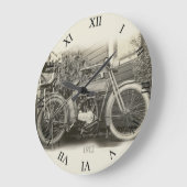 ヴィンテージのオートバイの時計 ラージ壁時計 (傾斜)