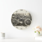 ヴィンテージのオートバイの時計 ラージ壁時計 (ホーム)