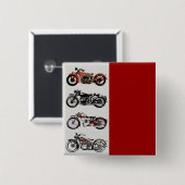 ヴィンテージのオートバイ 缶バッジ (正面&裏面)